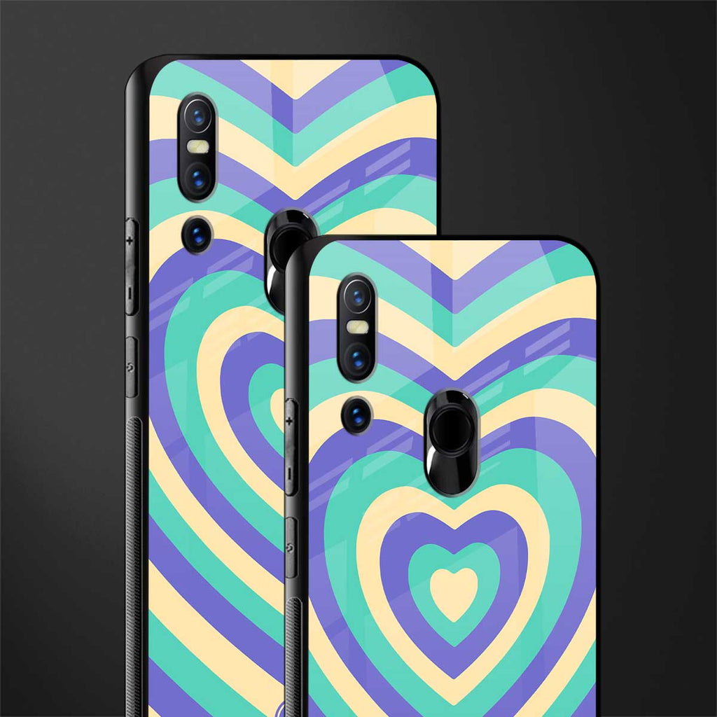 y2k purple creams heart aesthetic glass case for vivo v15 image-2