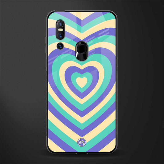 y2k purple creams heart aesthetic glass case for vivo v15 image