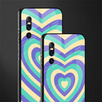 y2k purple creams heart aesthetic glass case for vivo v15 pro image-2