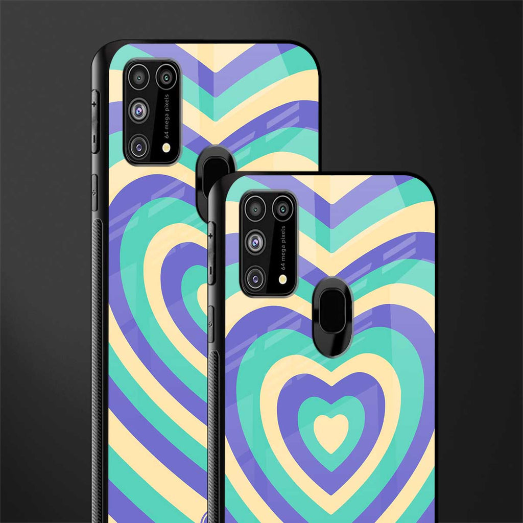 y2k purple creams heart aesthetic glass case for samsung galaxy m31 image-2