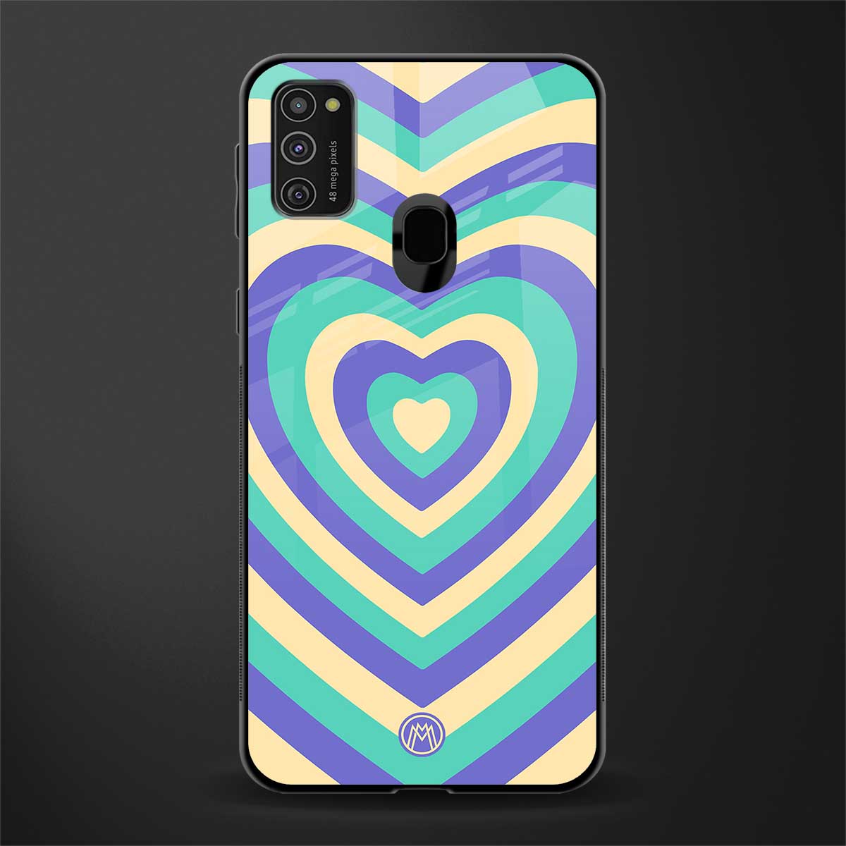 y2k purple creams heart aesthetic glass case for samsung galaxy m21 image