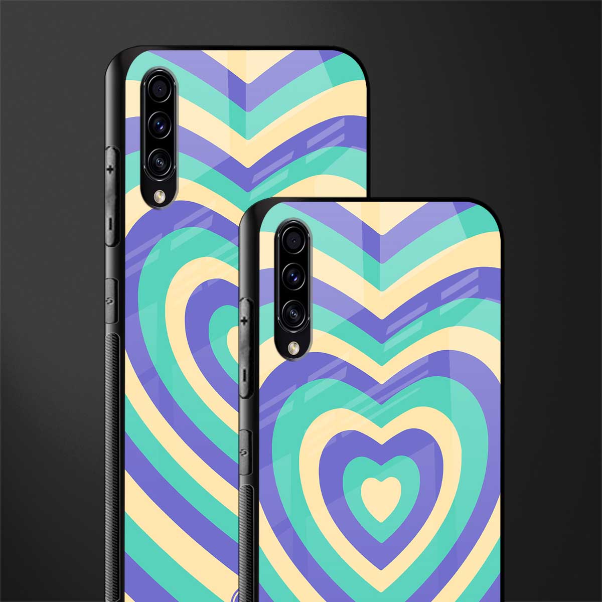 y2k purple creams heart aesthetic glass case for samsung galaxy a50s image-2