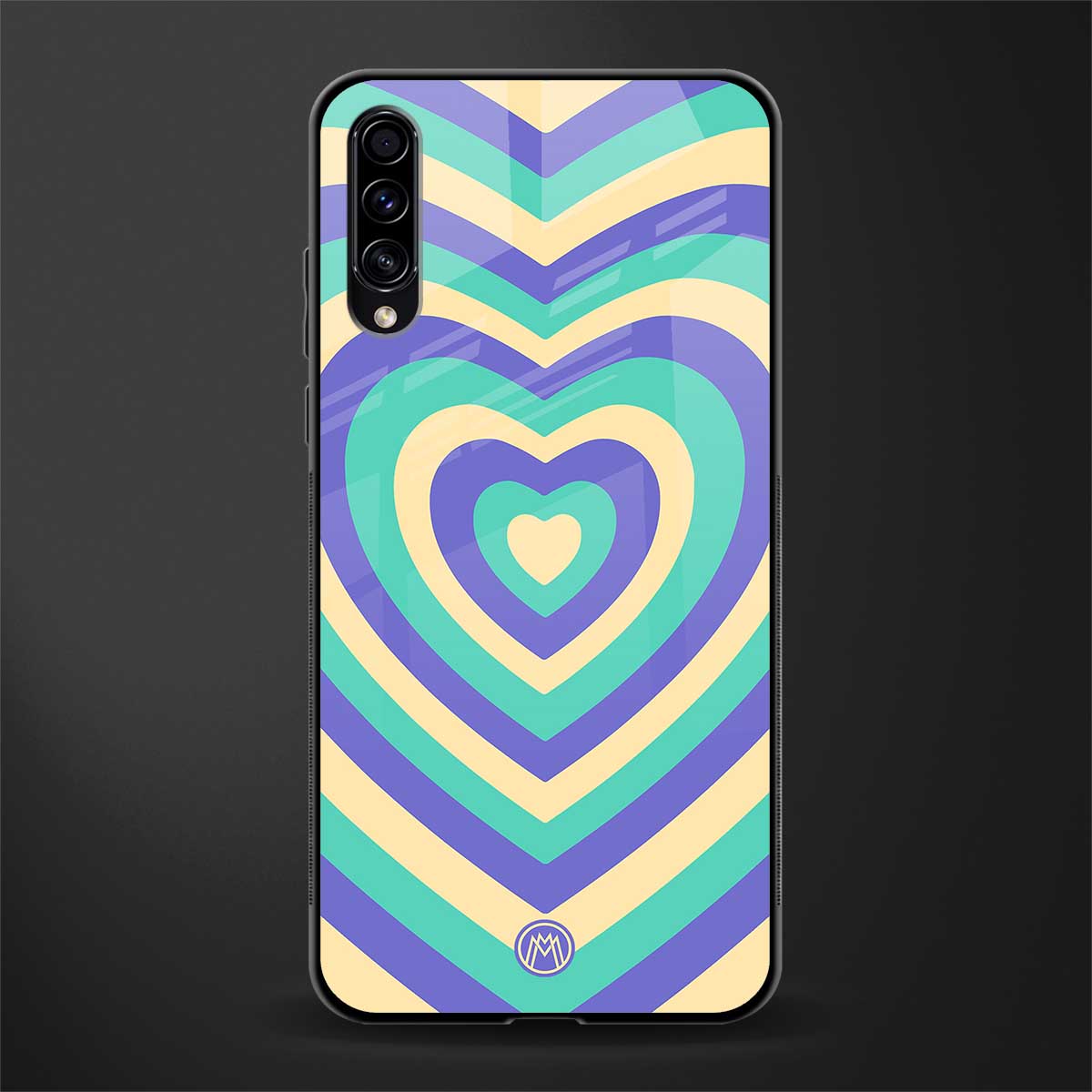 y2k purple creams heart aesthetic glass case for samsung galaxy a50 image