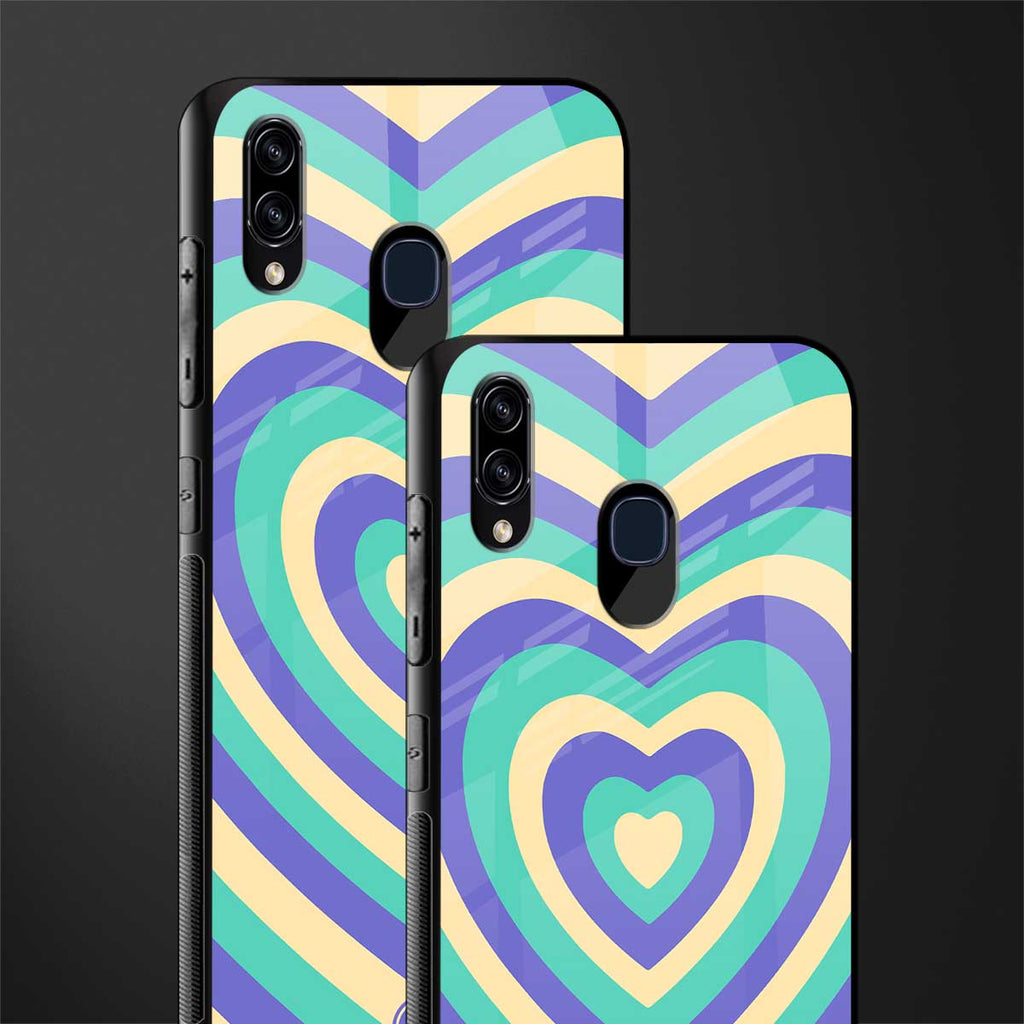 y2k purple creams heart aesthetic glass case for samsung galaxy m10s image-2