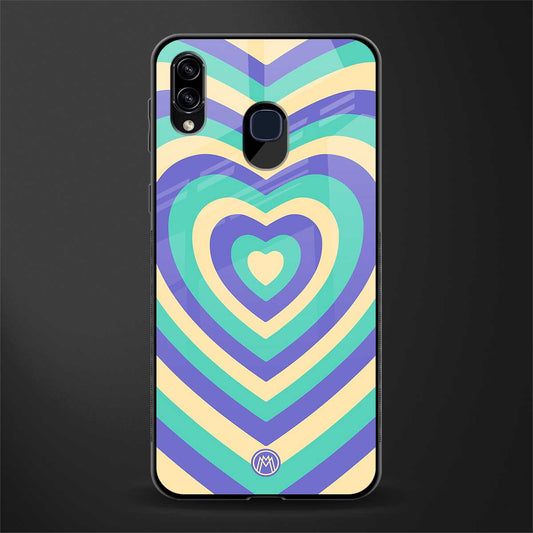 y2k purple creams heart aesthetic glass case for samsung galaxy a20 image