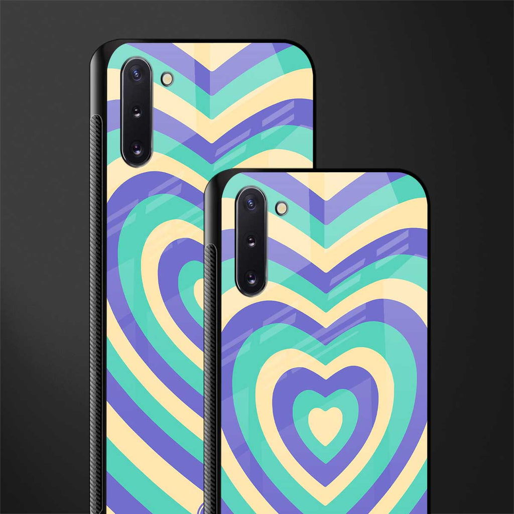 y2k purple creams heart aesthetic glass case for samsung galaxy note 10 image-2