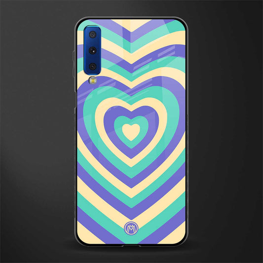 y2k purple creams heart aesthetic glass case for samsung galaxy a7 2018 image