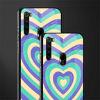 y2k purple creams heart aesthetic glass case for redmi note 8 image-2
