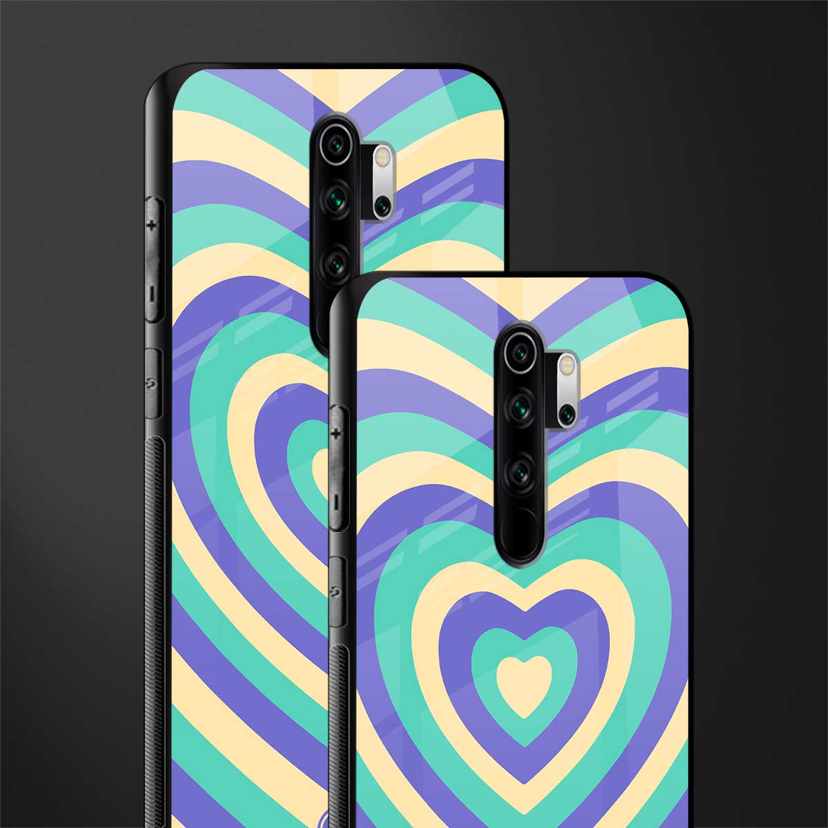 y2k purple creams heart aesthetic glass case for redmi note 8 pro image-2