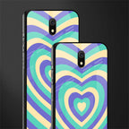 y2k purple creams heart aesthetic glass case for redmi 8a image-2