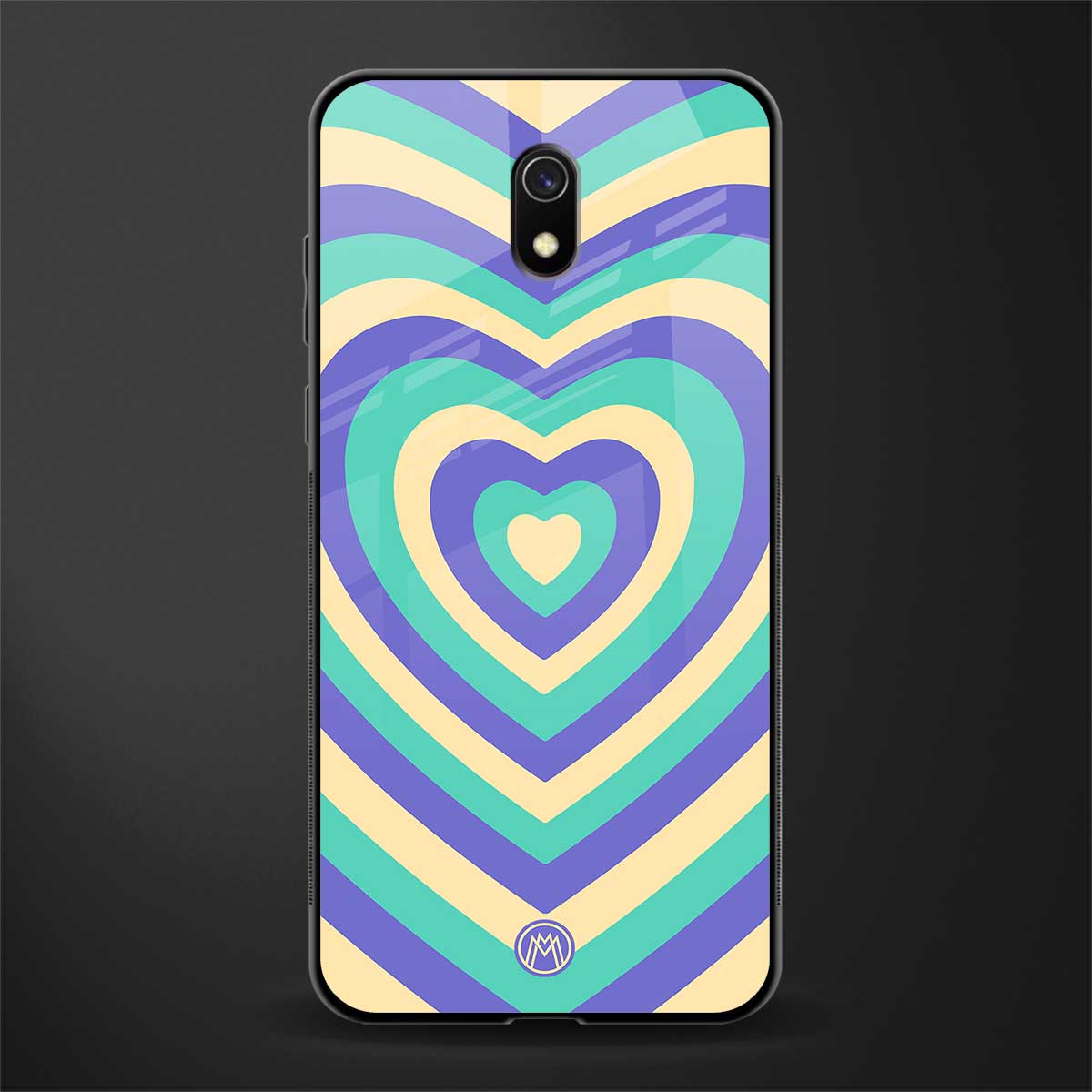 y2k purple creams heart aesthetic glass case for redmi 8a image