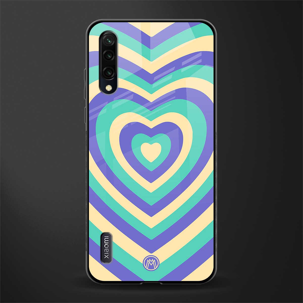 y2k purple creams heart aesthetic glass case for mi a3 redmi a3 image
