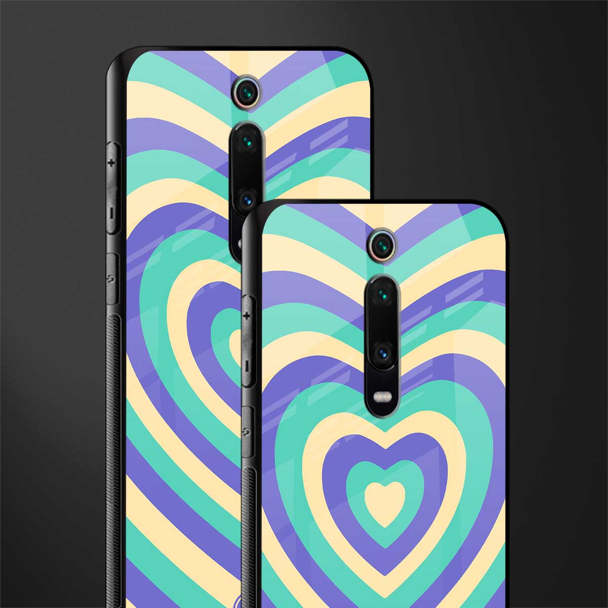 y2k purple creams heart aesthetic glass case for redmi k20 image-2