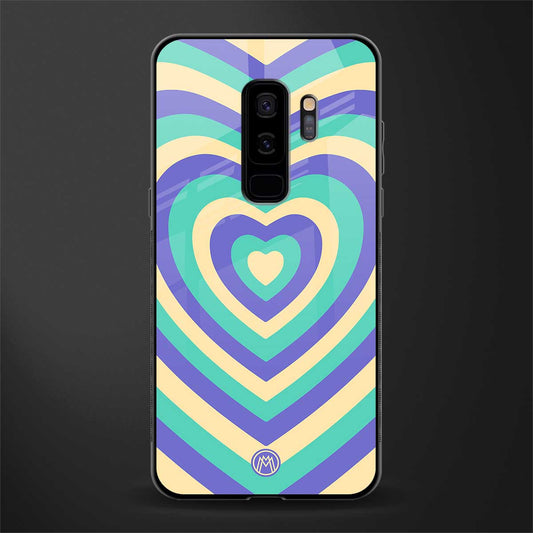 y2k purple creams heart aesthetic glass case for samsung galaxy s9 plus image