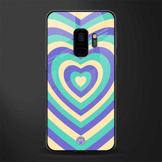 y2k purple creams heart aesthetic glass case for samsung galaxy s9 image