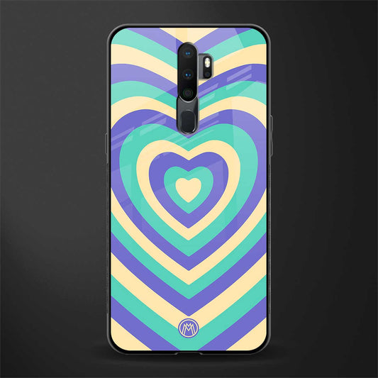 y2k purple creams heart aesthetic glass case for oppo a9 2020 image