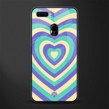 y2k purple creams heart aesthetic glass case for oppo a12 image