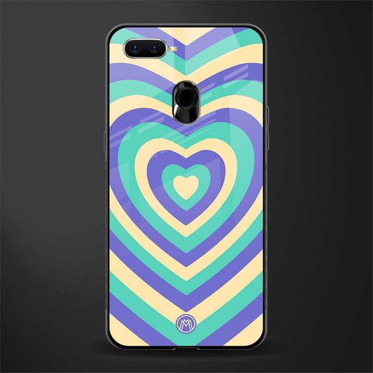 y2k purple creams heart aesthetic glass case for oppo a12 image