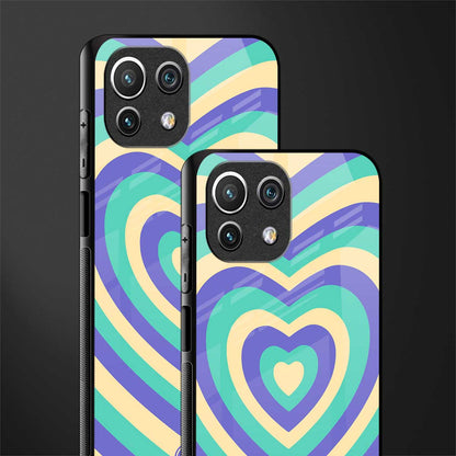 y2k purple creams heart aesthetic glass case for mi 11 lite image-2