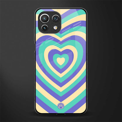 y2k purple creams heart aesthetic glass case for mi 11 lite image