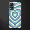y2k purple creams heart aesthetic glass case for vivo x60 pro image
