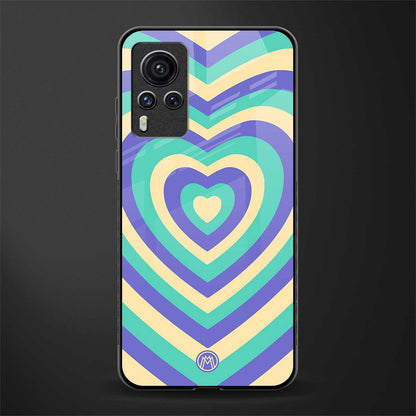 y2k purple creams heart aesthetic glass case for vivo x60 pro image