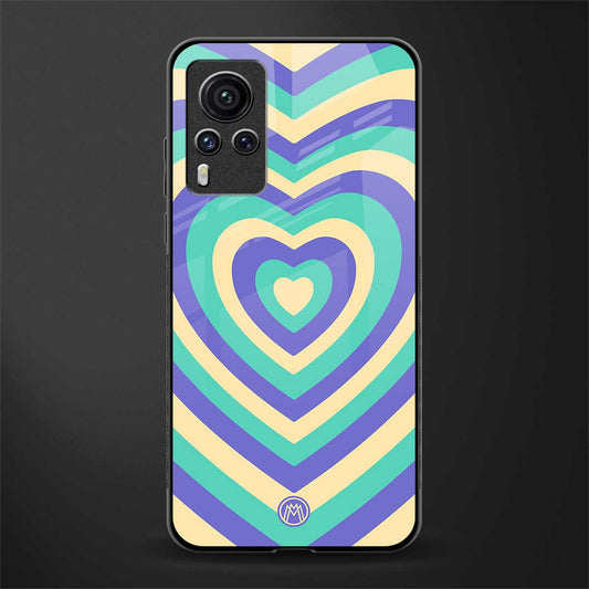 y2k purple creams heart aesthetic glass case for vivo x60 pro image