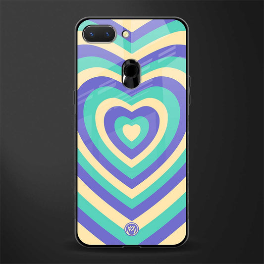 y2k purple creams heart aesthetic glass case for oppo a5 image