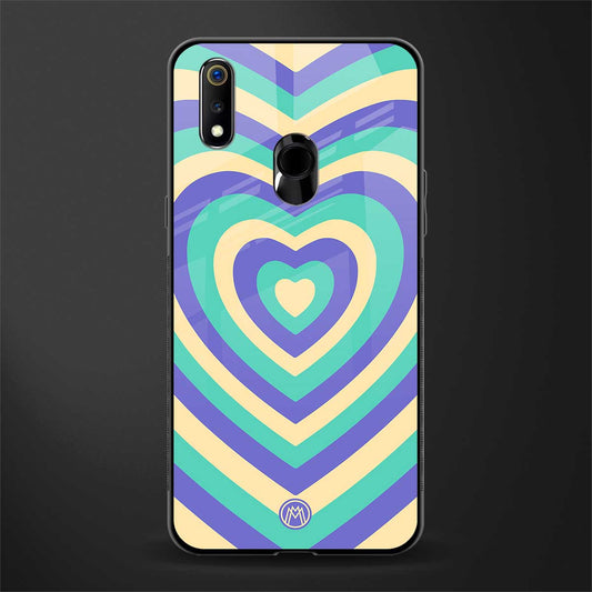 y2k purple creams heart aesthetic glass case for realme 3 pro image
