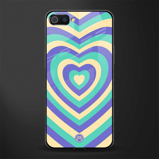 y2k purple creams heart aesthetic glass case for realme c2 image