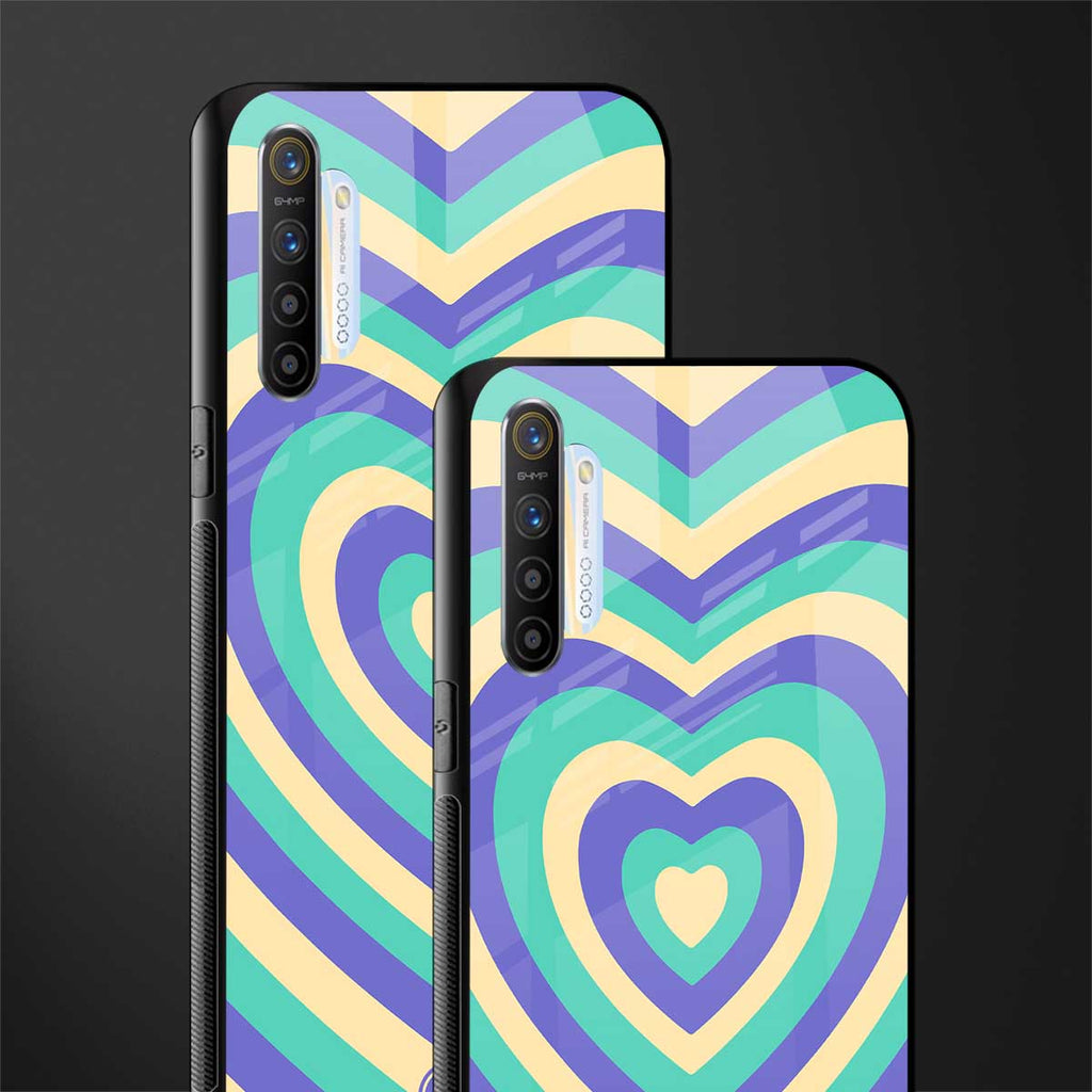 y2k purple creams heart aesthetic glass case for realme x2 image-2