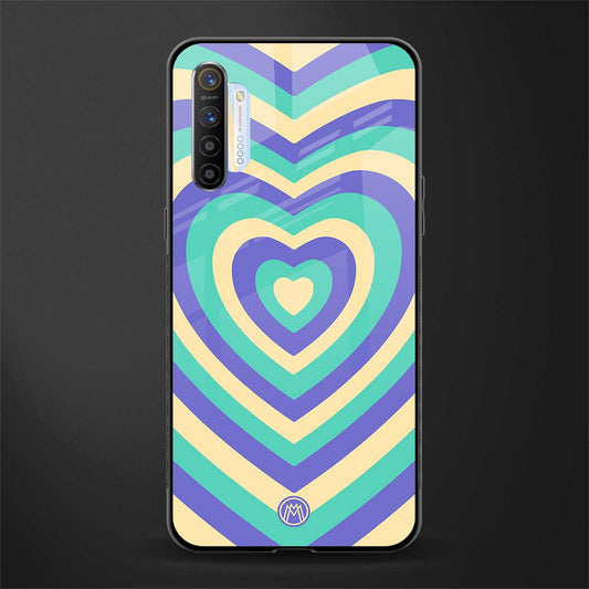 y2k purple creams heart aesthetic glass case for realme x2 image