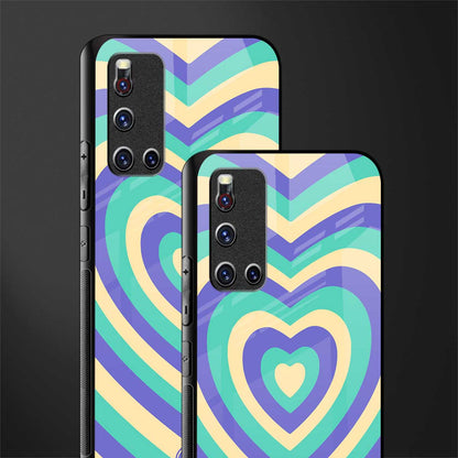 y2k purple creams heart aesthetic glass case for vivo v19 image-2