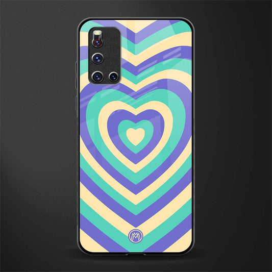 y2k purple creams heart aesthetic glass case for vivo v19 image