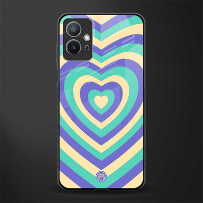 y2k purple creams heart aesthetic glass case for vivo y75 5g image