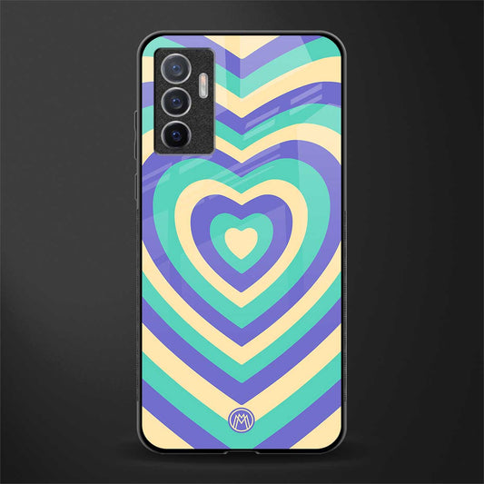 y2k purple creams heart aesthetic glass case for vivo v23e image