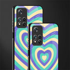 y2k purple creams heart aesthetic glass case for xiaomi 11i 5g image-2