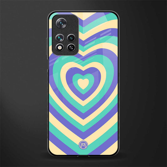 y2k purple creams heart aesthetic glass case for poco m4 pro 5g image