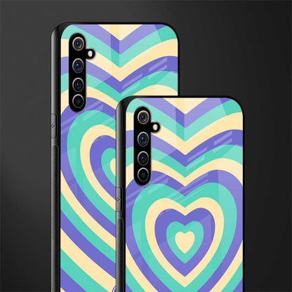 y2k purple creams heart aesthetic glass case for realme x50 pro image-2