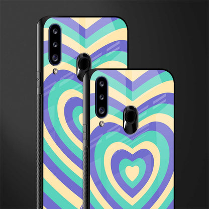 y2k purple creams heart aesthetic glass case for samsung galaxy a20s image-2
