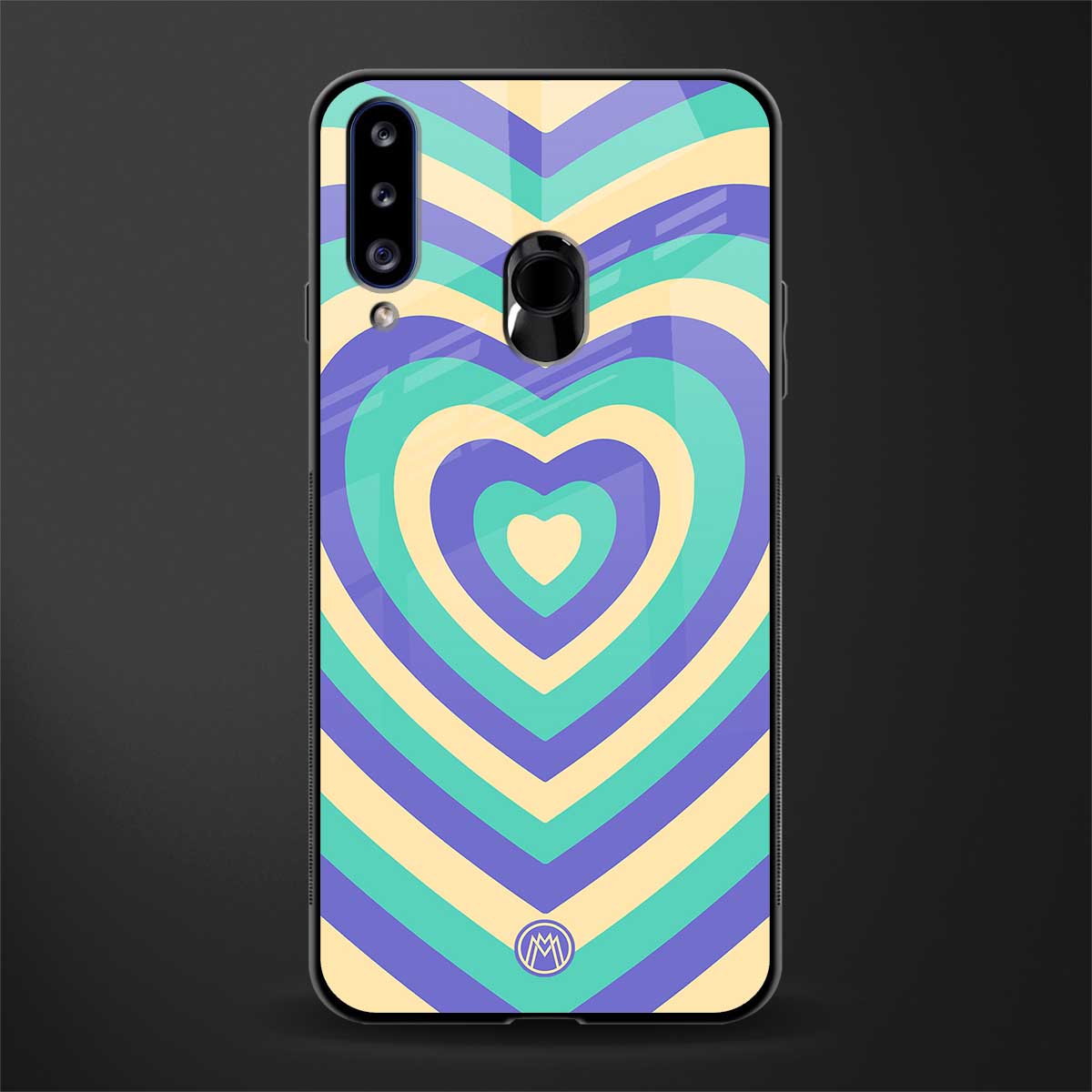 y2k purple creams heart aesthetic glass case for samsung galaxy a20s image