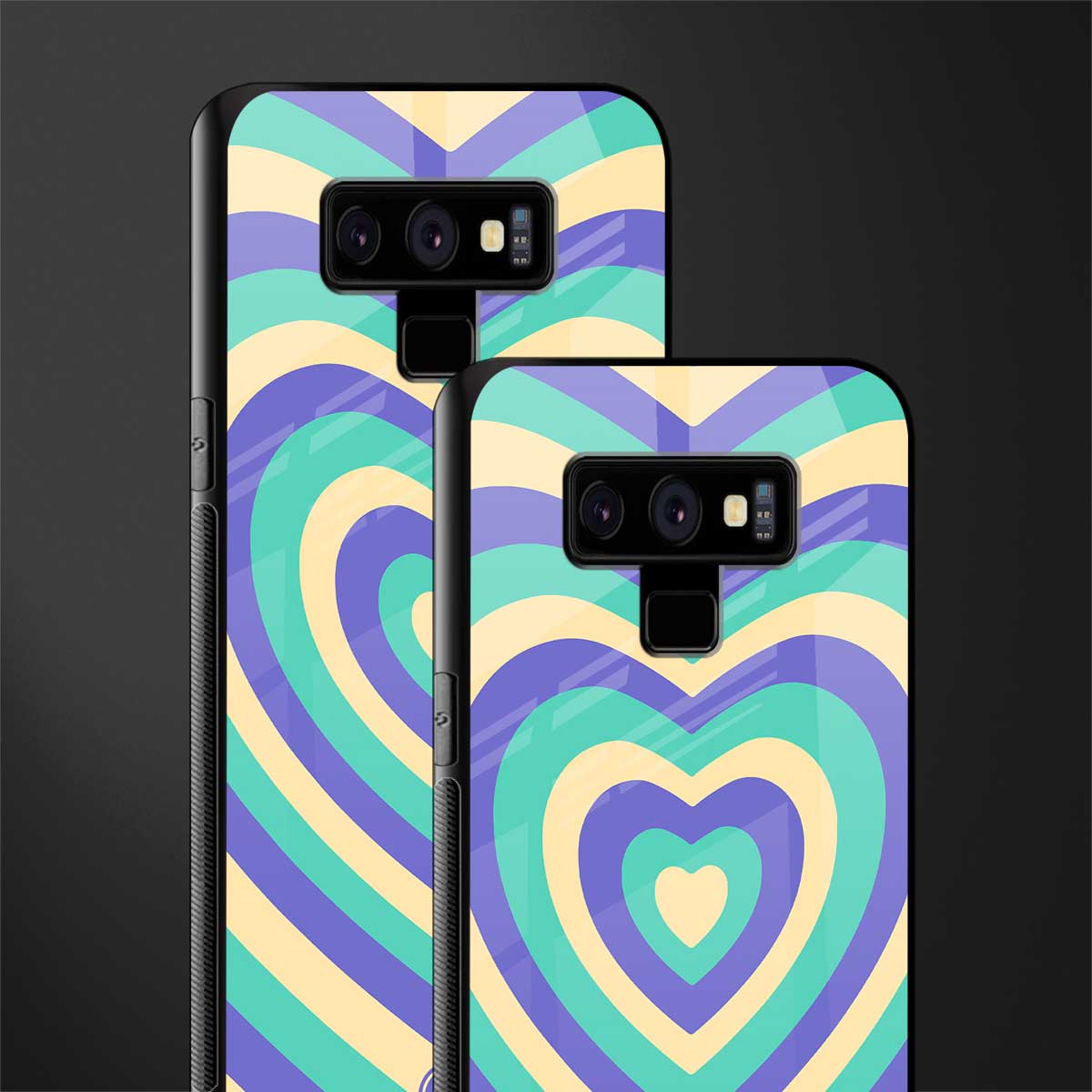 y2k purple creams heart aesthetic glass case for samsung galaxy note 9 image-2