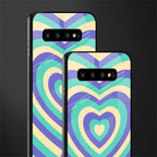 y2k purple creams heart aesthetic glass case for samsung galaxy s10 plus image-2