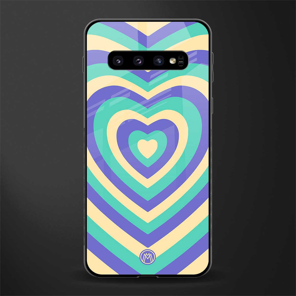 y2k purple creams heart aesthetic glass case for samsung galaxy s10 image