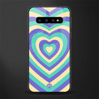 y2k purple creams heart aesthetic glass case for samsung galaxy s10 image