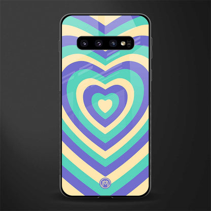 y2k purple creams heart aesthetic glass case for samsung galaxy s10 plus image