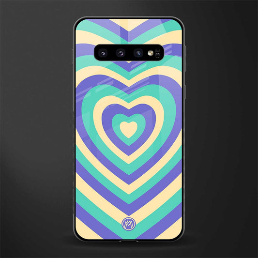 y2k purple creams heart aesthetic glass case for samsung galaxy s10 plus image
