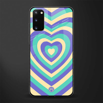 y2k purple creams heart aesthetic glass case for samsung galaxy s20 image