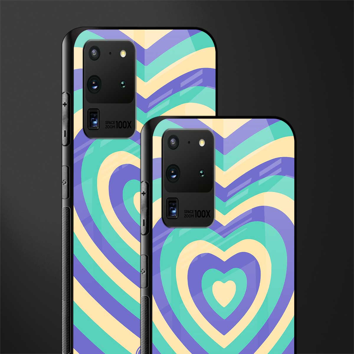 y2k purple creams heart aesthetic glass case for samsung galaxy s20 ultra image-2
