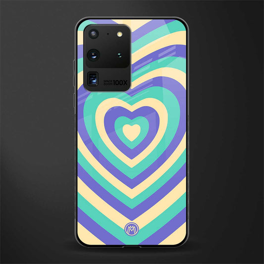 y2k purple creams heart aesthetic glass case for samsung galaxy s20 ultra image